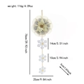 Detalles del adorno navideño de copo de nieve con altura de 76cm y peso de 116g - Estilo Flor Copo de Nieve (L2-7)