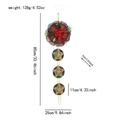 Decoración de pared navideña con flores de cuadros rojos y verdes y estrellas doradas - Estilo Flor Estrella (L2-6)