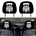 Set di 2 copri poggiatesta auto neri a tema pupazzo di neve di Natale con occhiali - Figura Elegante (Stile 2)