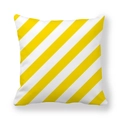 Macro detail of yellow and white diagonal stripes on a soft peach skin cushion cover - 18x18 Inch / Yellow 6-Diagonal Stripes