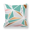 Moderner Kissenbezug mit geometrischem Muster aus Pfirsichhaut für Wohndekoration - Cyan Rosa Marmor Abstrakt (3) / 45x45 cm