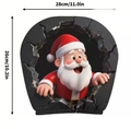 Coprisedile per auto pupazzo di neve con adesivo 3D Babbo Natale decorativo - Babbo Natale 3D che Sbircia (Stile 4)