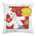 Detail of soft pillow case featuring a cartoon chef and Pat a cake nursery rhyme text - Pat a Cake Style (10) / 18x18 Inch