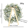 Artificial spring daisy and rabbit ear leaf wreath with 45cm diameter dimension details - Diameter 45cm / 45CM Daisy Lambs Ear Wreath