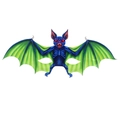 Blue and green bat vampire mask with muscular texture and red eyes for Halloween cosplay - Kids Green Bat Glasses