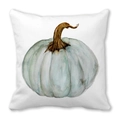 Federa in pelle di pesca con motivo a zucca acquerello ciano su fondo bianco - Zucca Ciano Chiaro Schizzo Artistico (19)