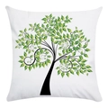 Square pillowcase featuring a rich artistic green tree design on soft fabric - Spiral Texture Green Tree Style (5)