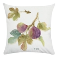 Olieverfschilderij vijgenpatroon vierkante zachte decoratieve kussenhoes voor huis - Aquarel Vijg (FIG)