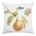Zachte kussensloop met olieverf fruitpatroon en aquarel peer illustratie print - Aquarel Peer (PEAR)