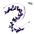 Guirlande Halloween 200cm roses violettes feuilles noires et LED pour déco de fête - Vigne de Roses Violettes d'Halloween / 2 Mètres