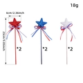 Patriotic star fairy wands in red, white, and blue glitter finish for US Independence Day - Large Star Bow Branches (6Pcs/Pack)