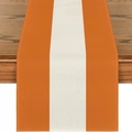 Camino de mesa a rayas naranja brillante y blanco crema para decorar mesas - Rayas Naranjas y Blancas (款式--4)