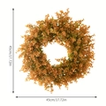 Ghirlanda di eucalipto artificiale autunnale con foglie arancioni per decoro pareti - Stile Grande