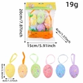 Set di 6 uova di Pasqua colorate in schiuma con motivi floreali e nastri appesi - Stile Fiore