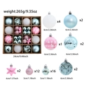 Weihnachtskugel-Set in Rosa und Blau mit verschiedenen Oberflächen in 16er Box - Blau Weiß Rosa