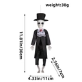 Decorazione sposo scheletro in abito nero da 30 cm per l'atmosfera di Halloween - Decorazione Appesa Sposo Scheletro di Halloween