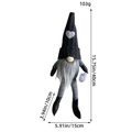 Christmas gnome doll dimensions 40cm height and 15cm width with heart knit hat detail - Black Beard Style