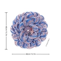 Patriotic door wreath dimensions showing 15.7 inch diameter and 2.75 inch thickness - Floral Blue Wreath