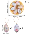 Set di uova di Pasqua vintage con uccelli e nido per decorazioni di feste a tema - Stile B (Modelli Rosa/Uccello Blu/Libellula E Cesto)
