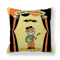Detailansicht der Halloween Kissenhülle mit Totenkopf aus weichem Pfirsichhautgewebe - 45x45 cm / Gitarre spielendes Skelett Stil (2)
