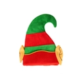 Christmas elf hat with red and green stripes and pointed ears for holiday party costumes - Sponge Elf Hat (B3-b)