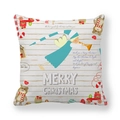 Detailed pattern of festive Christmas pillowcase with teddy bear and angel graphics - 18x18 Inch / Angel and Bear Pattern (1)