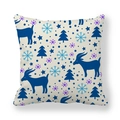 Detailed close-up of Christmas reindeer and snowflake patterns on soft peach skin pillowcase - Nordic Reindeer On Cream Background Style (8)