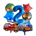 Set da 7 pezzi di palloncini per vigili del fuoco per il secondo compleanno dei bambini - Set per il 2° Compleanno