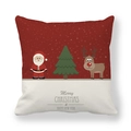 Christmas reindeer and Santa peach skin pillowcase with Merry Christmas holiday greetings - Red White Santa Claus Patchwork (12)