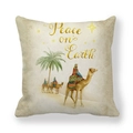 Détail de la housse de coussin Noël Peace on Earth avec les Rois Mages - Scène des Trois Mages (8) / 45x45cm