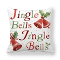 Christmas peach skin pillowcase with Jingle Bells watercolor print and bow decoration - Christmas Jingle Bells (8)