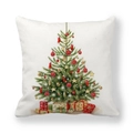 White peach skin pillowcase with watercolor Christmas tree and gift box pattern - Watercolor Christmas Tree (10)