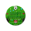 Fußball-Geburtstags-Anstecknadel aus Weißblech mit Pixel-Art-Ball und Glückwunschtext - Pixel-Art Fußball-Geschenkbox (zq001)