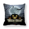 Halloween pumpkin lantern and moon peach skin velvet pillow cover with Trick or Treat text - Jack-O-Lantern Trick or Treat (10)