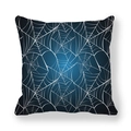 Halloween pillowcase featuring white spider webs on a blue and black gradient background - Blue Black Gradient Spider Web (9)