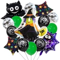 Set palloncini Halloween con strega pipistrello e stelle per decorazione festa - Set di Halloween 2