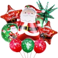 Set di palloncini natalizi con Babbo Natale e stelle per decorazioni di feste - Modello Stella di Esplosione Babbo Natale