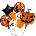 Halloween balloon set with pumpkin and spider foil balloons for festive party decoration - Halloween Pumpkin Style