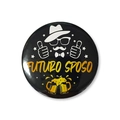 Spilla Futuro Sposo in banda stagnata per sposo e testimoni ad addii al celibato - Futuro Sposo (FUTURO SPOSO)