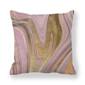 Moderner Kissenbezug mit rosa-violettem Marmormuster und metallischer Blattgold-Textur - Rosa Lila Goldfolie Marmor (4)