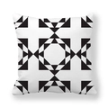 Close-up of peach skin fabric texture with black and white symmetric geometric patterns - Black and White Modern Symmetrical Geometric (11)