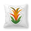 Funda de cojín blanca de piel de melocotón con estampado floral tropical naranja y amarillo - 45x45 cm / Estilo de Estampado Tropical / 8