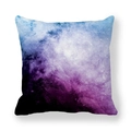 Nordischer Kissenbezug mit Galaxie-Nebel-Druck auf weichem Pfirsichhaut-Gewebe, quadratisch - 45x45 cm / Tiefviolette Nebel (3)