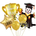 Abschlussfeier Ballonset mit Trophäe und Absolventen-Folienballons für die Feier - Abschluss Junge Set B