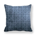 Minimalist navy blue throw pillow case with thick geometric scallop fish scale pattern - 45x45cm / Fan Fish Scale Style (12)