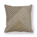 Beigefarbener Kissenbezug mit goldenen geometrischen Linien für moderne Dekoration - 45x45 cm / Hellkaffee Basis Gold Geometrisch (1)
