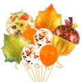 Set di palloncini per il Ringraziamento con foglie di acero, zucca e ghianda decor - Fascio di Palloncini del Ringraziamento 2