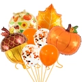 Set di palloncini del Ringraziamento con zucca, foglia di acero, ghianda e lattice arancio - Fascio di Palloncini del Ringraziamento 3