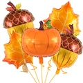 Set di palloncini del Ringraziamento con zucca, foglia di acero e ghianda in alluminio - Set Da 5 Pezzi Per Il Giorno Del Ringraziamento 3