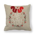 Linen Valentine cushion cover with squirrels and Me and You heart design - Me and You Squirrels Design (11)